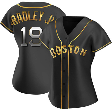Replica Jackie Bradley Jr. Women's Boston Red Sox Black Golden Alternate Jersey