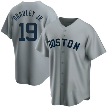 Replica Jackie Bradley Jr. Youth Boston Red Sox Gray Road Cooperstown Collection Jersey